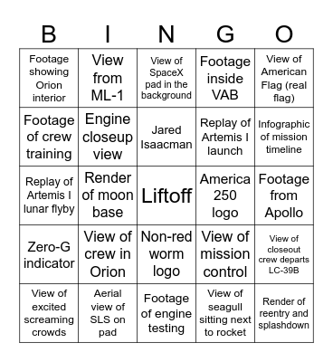 Seen on screen Bingo Card
