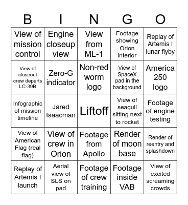 Seen on screen Bingo Card