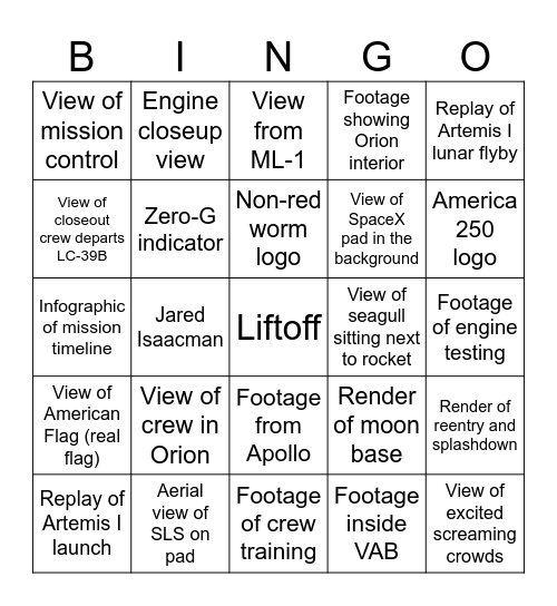 Seen on screen Bingo Card