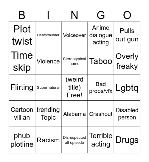 Tomorrows teachings bingo Card