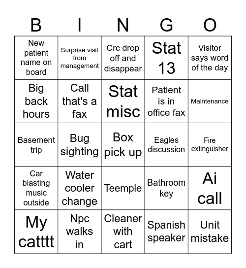Office Bingo 4 Bingo Card