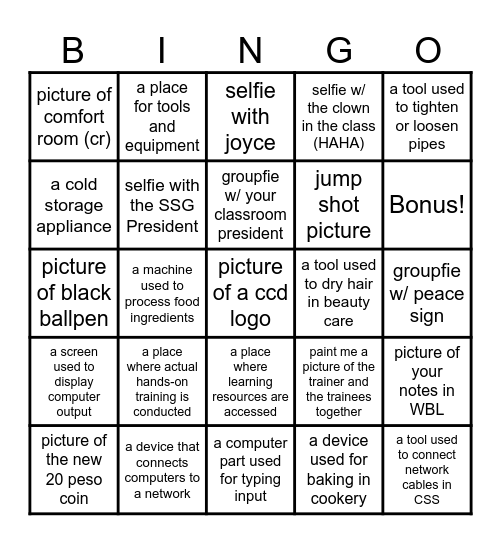 BINGO Game Bingo Card