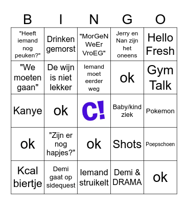 CARAMBA BINGO! Bingo Card