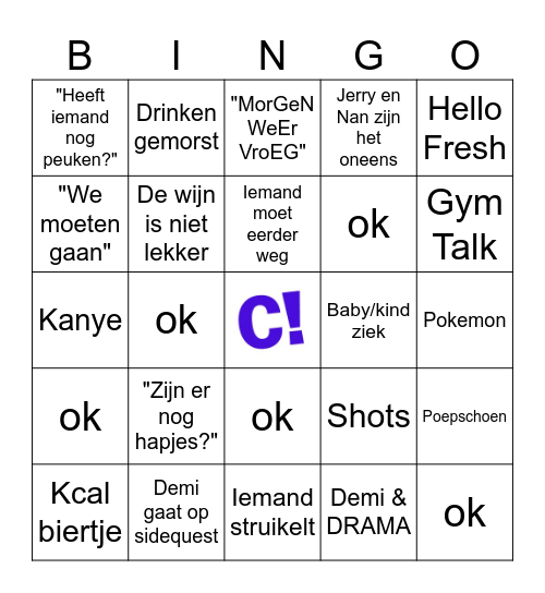 CARAMBA BINGO! Bingo Card