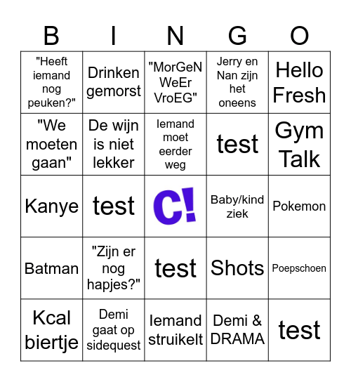 CARAMBA BINGO! Bingo Card