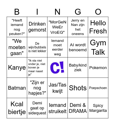 CARAMBA BINGO! Bingo Card