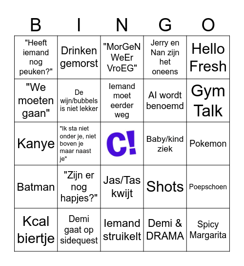 CARAMBA BINGO! Bingo Card