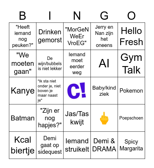 CARAMBA BINGO! Bingo Card