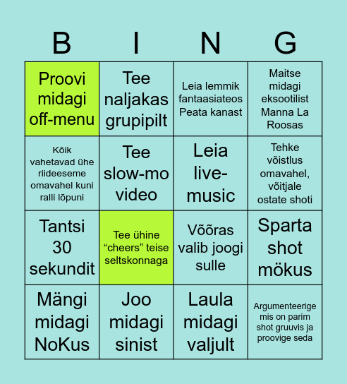 Pubiralli FK Bingo Card