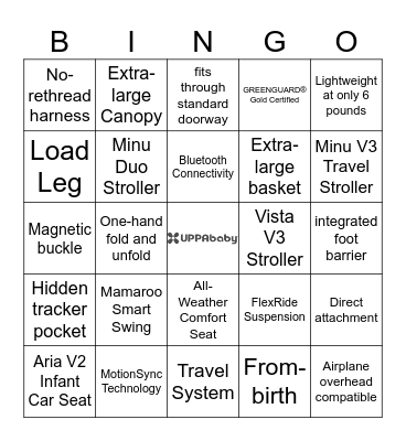 UPPAbaby BINGO Card