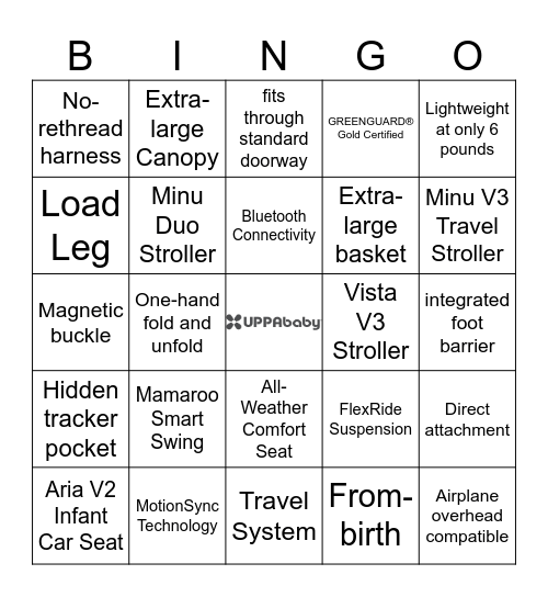 UPPAbaby BINGO Card