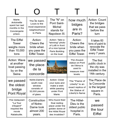 Dom won the Lottery, who will win the Seine Bingo Card
