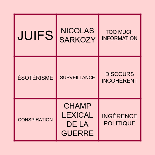 FOU DE LA GARE 💅 Bingo Card