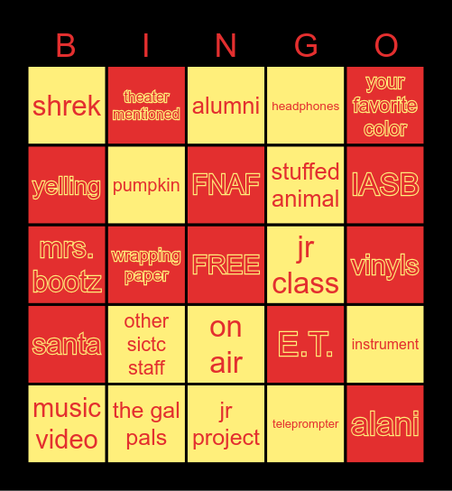 Behind the Broadcast Bingo Card