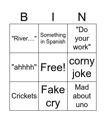 uncle moore Bingo Card