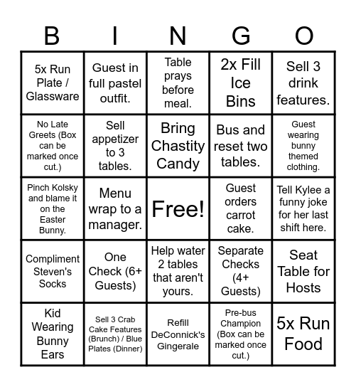 CAP CITY Bingo Card