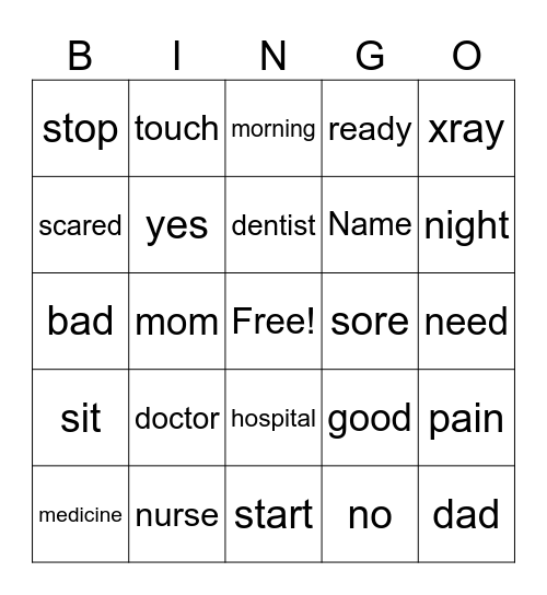 ASL Bingo Card