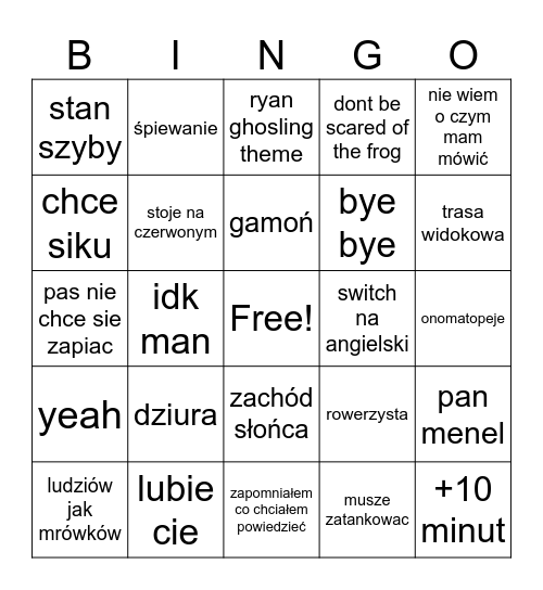 glosowka Bingo Card