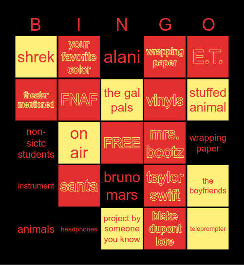 Behind the Broadcast Bingo Card