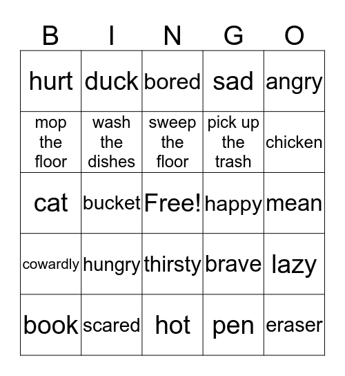 REVIEW Bingo Card