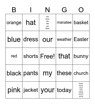 SPRING SEMESTER REVIEW Bingo Card
