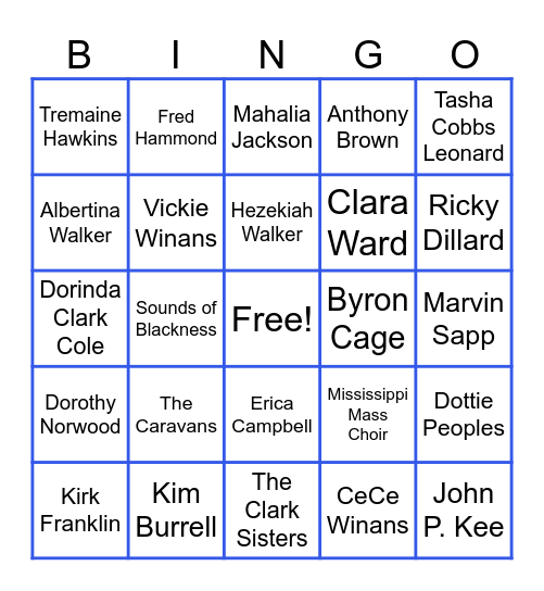 Gospel Beats & Bingo Card