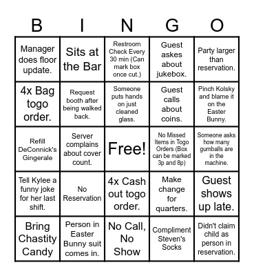 CAP CITY Bingo Card