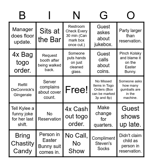 CAP CITY Bingo Card