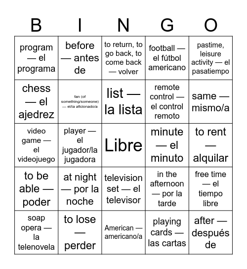 Lotería: Bingo Card