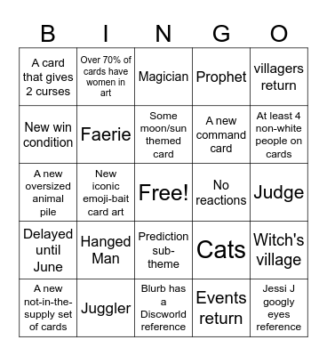 Arcana Bingo JSH edition Bingo Card