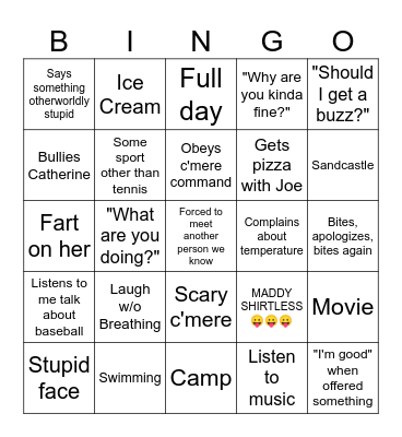 SUMMER BINGO Card