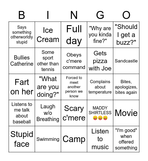 SUMMER BINGO Card