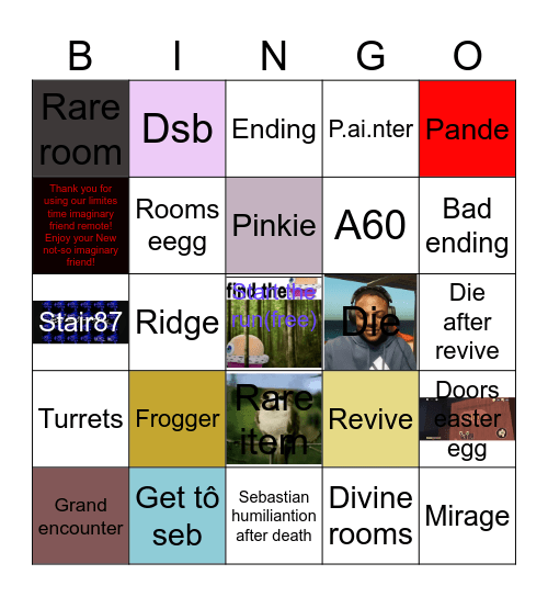 Pressure Bingo Card