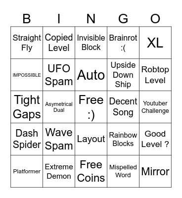 Recent Tab Bingo Card