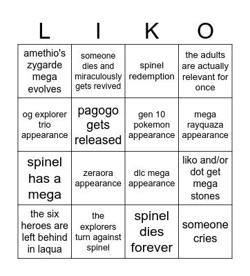 pokemon horizons finale bingo Card