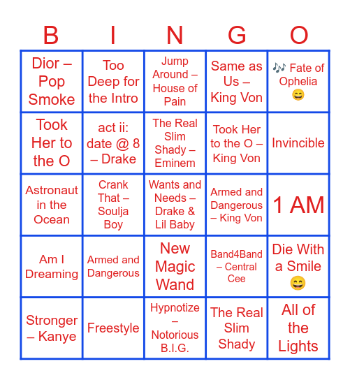 Jairaj's 15th Birthday Bingo Card