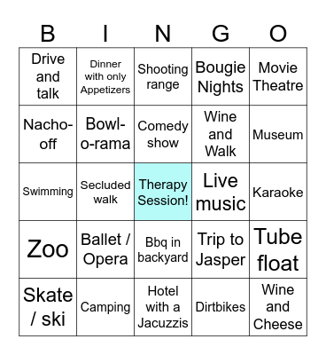 J&R Date Bingo Card