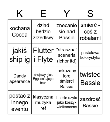 Easter Bingo Card