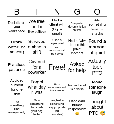 Spring Bingo Card