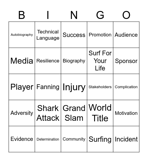 12 Studies Bingo Card