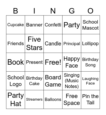 Northbourne Turns 5! Bingo Card