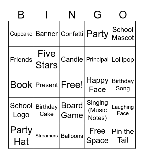 Northbourne Turns 5! Bingo Card