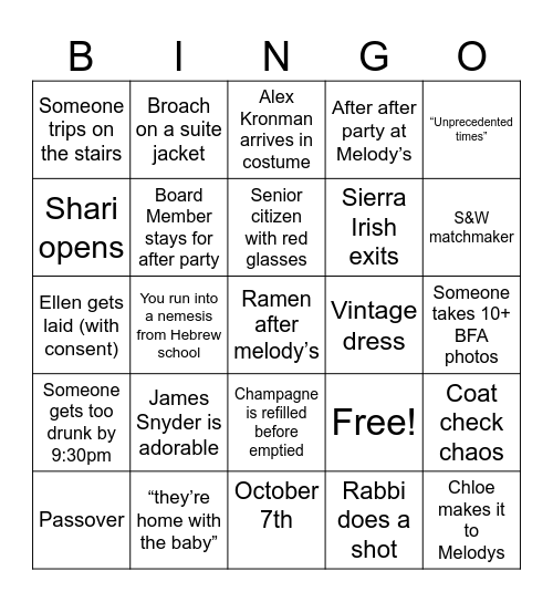 JM 2026 Purim Ball Bingo Card