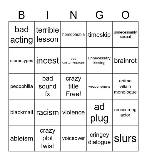 Tomorrow's Teachings Bingo Card
