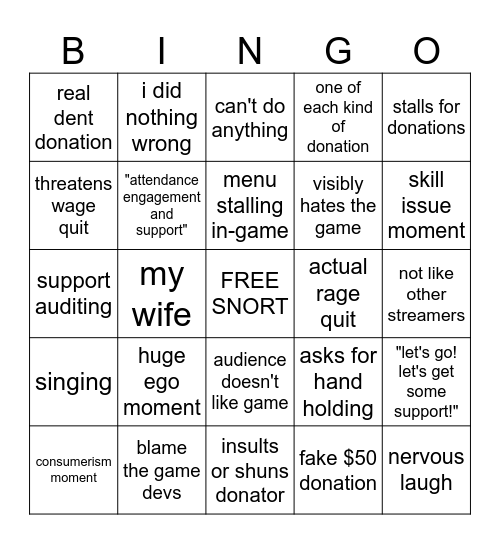 DSP Bingo Card