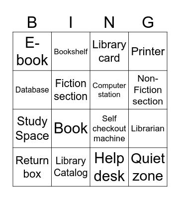 Sample Bingo Card