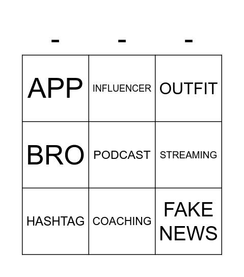 ADULTS A1+ Bingo Card