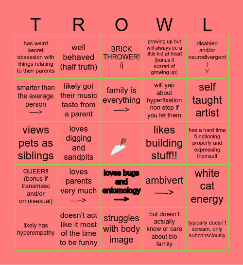 trowel bingo‼️ Bingo Card