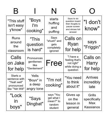 Mr's Atthow Bingo Card