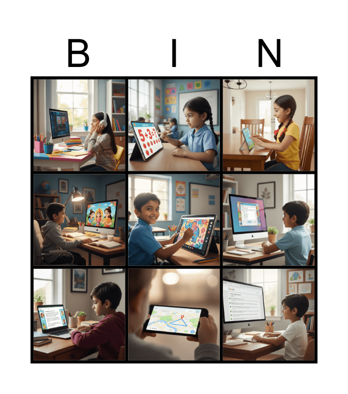 Uses of Computers Bingo Card